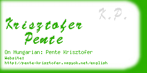 krisztofer pente business card